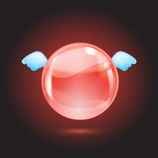 Red Crystal Ball Royalty Free Stock Image Red Crystal Ball Royalty Free Stock Image