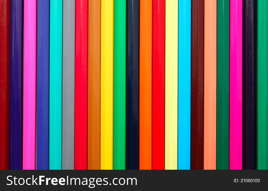 Abstract multicolored background made from colored pencils