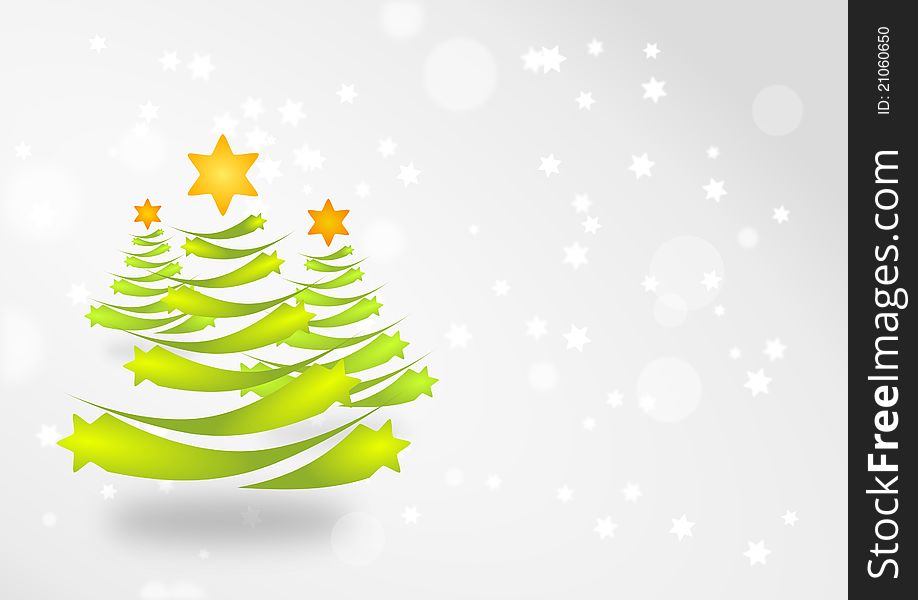 Abstract christmas tree  - bitmap illustration