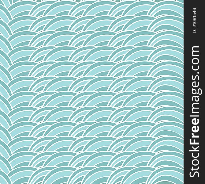 Retro seamless background with waves