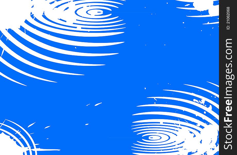 Blue background with semicircles and stains. Blue background with semicircles and stains