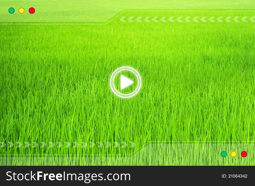 Abstract technology on a green background. Abstract technology on a green background.