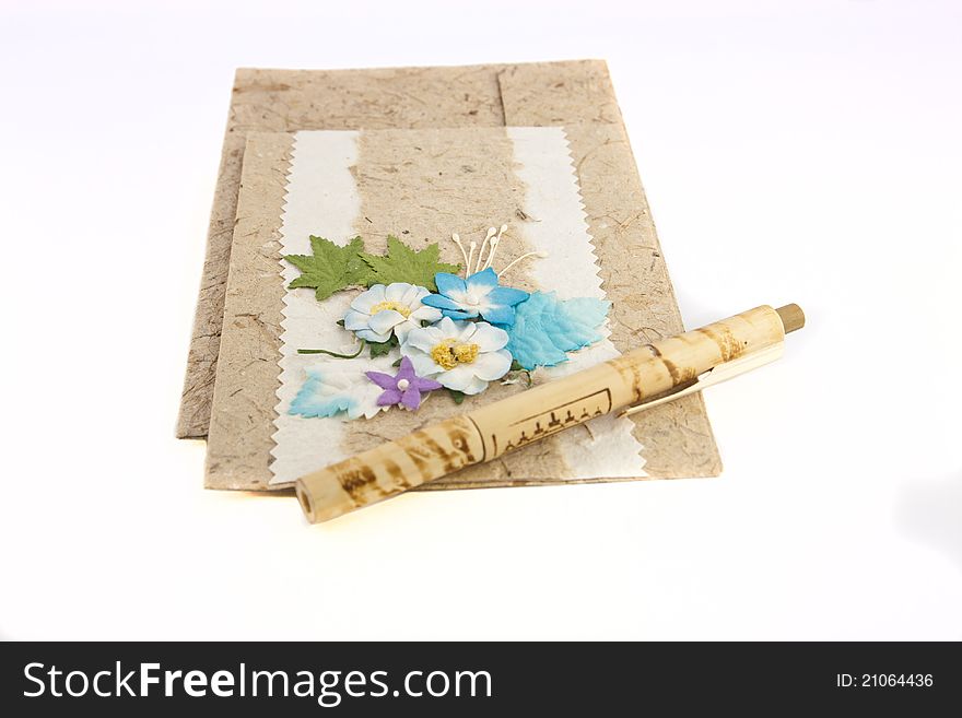 Handmade mulberry art paper card