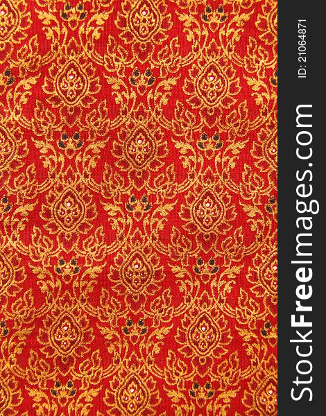 Thai hand-made fabric pattern, background or texture