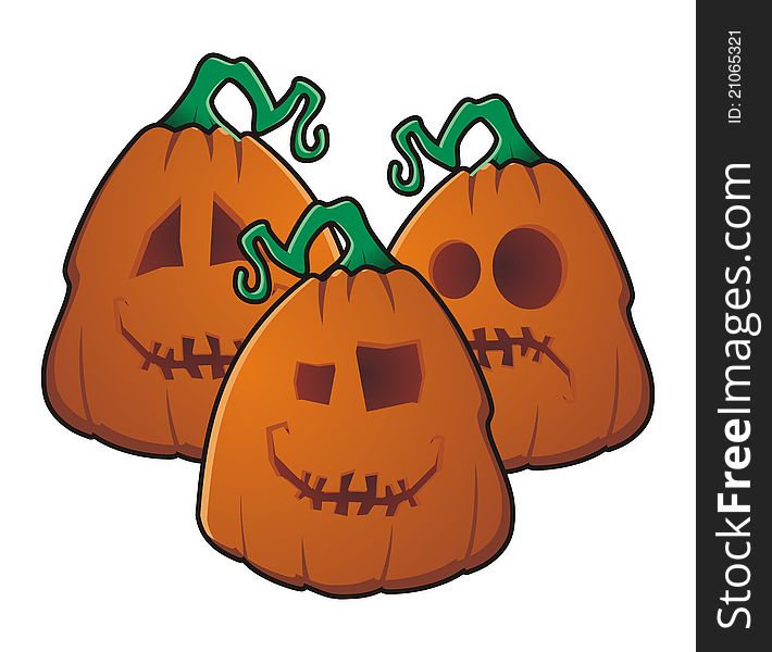 There are three expressions pumpkin