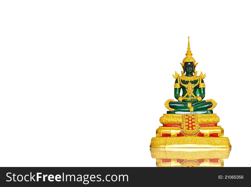 Buddha image on a white background,thailand. Buddha image on a white background,thailand