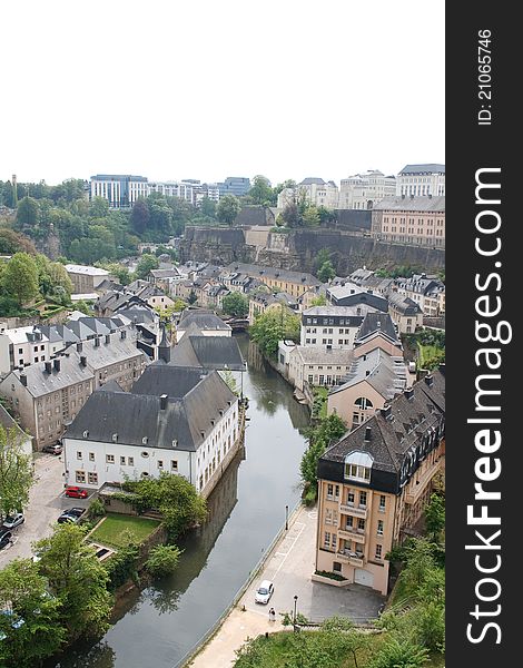 View of the modern city of Luxembourg. View of the modern city of Luxembourg