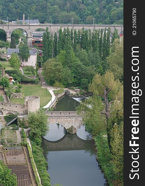 Medieval bridge in Luxembourg