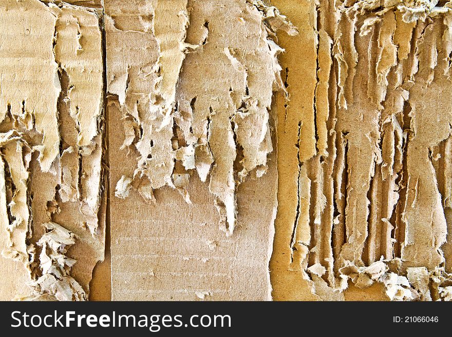 Ripped and scratch corrugated paper sheet