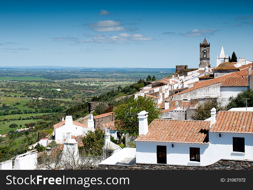 A typical white village in alentejo, portugal