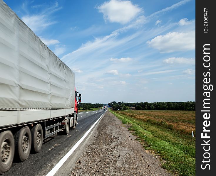 Trailer on a highway