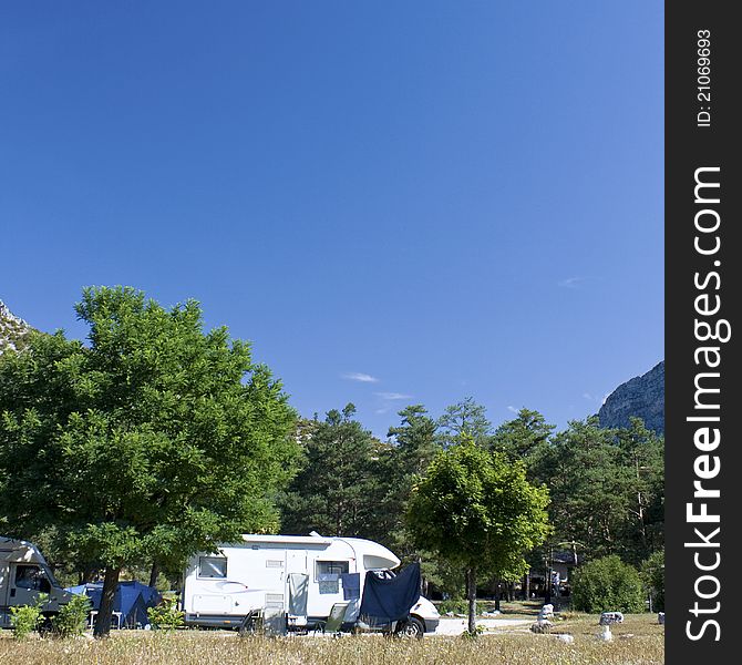 Campsite in nature. Provence.France. Campsite in nature. Provence.France.