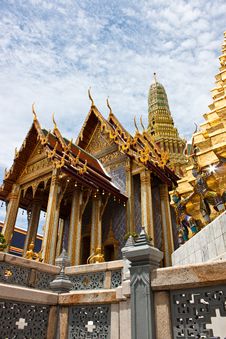 The Temple In The Grand Palace Area. Bangkok Stock Photos