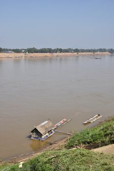 River Nature Mekong Thailand Village Hut Raft Stock Photo River Nature Mekong Thailand Village Hut Raft Stock Photo