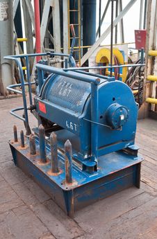 Auxiliary Winch Royalty Free Stock Image Auxiliary Winch Royalty Free Stock Image