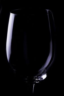 Glass Of Red Wine Highlight Stock Photography