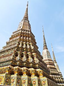 Ancient Pagoda In Wat Pho, Bangkok, Thailand Stock Photos Ancient Pagoda In Wat Pho, Bangkok, Thailand Stock Photos