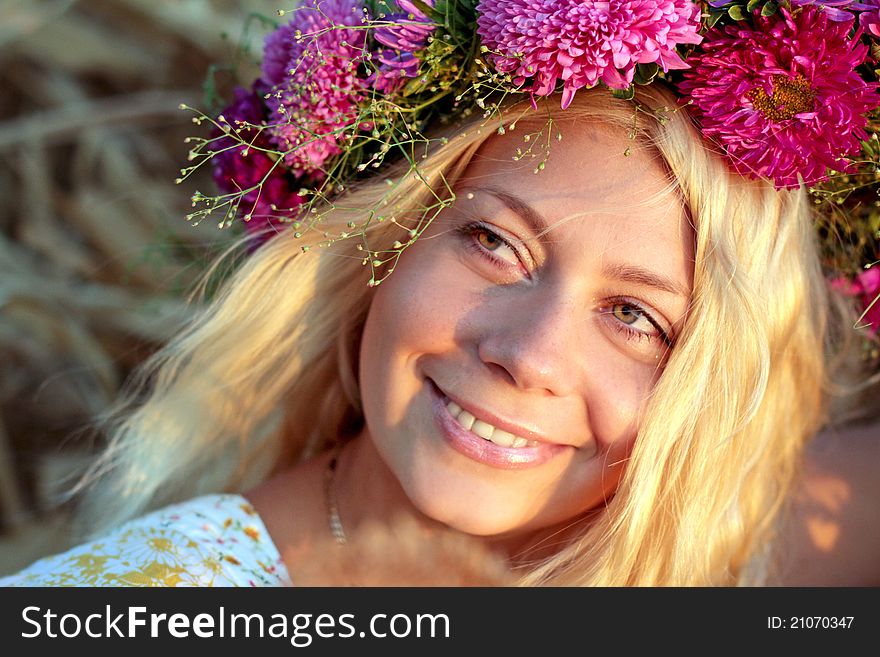 Young Woman With Wreath