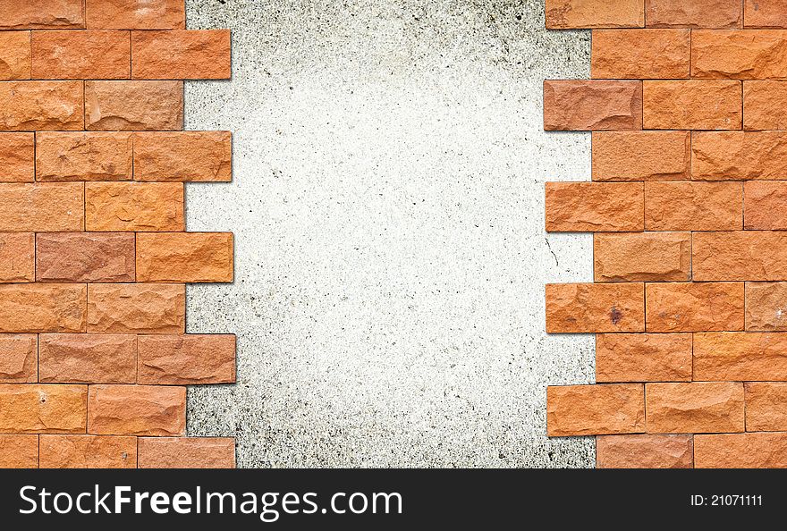 Brick wall frame with area for copyspace