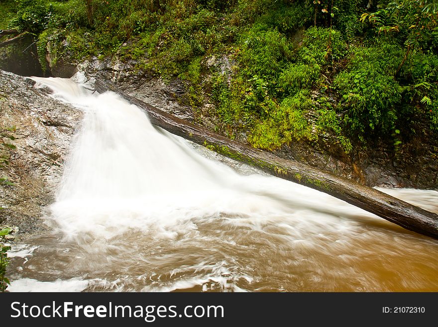 The powerful of the waterfall