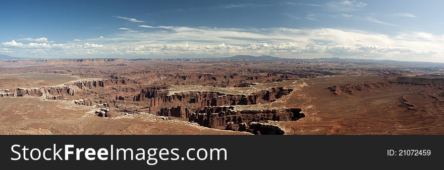 Panorama of Canyonland National Park in Moab, Utah