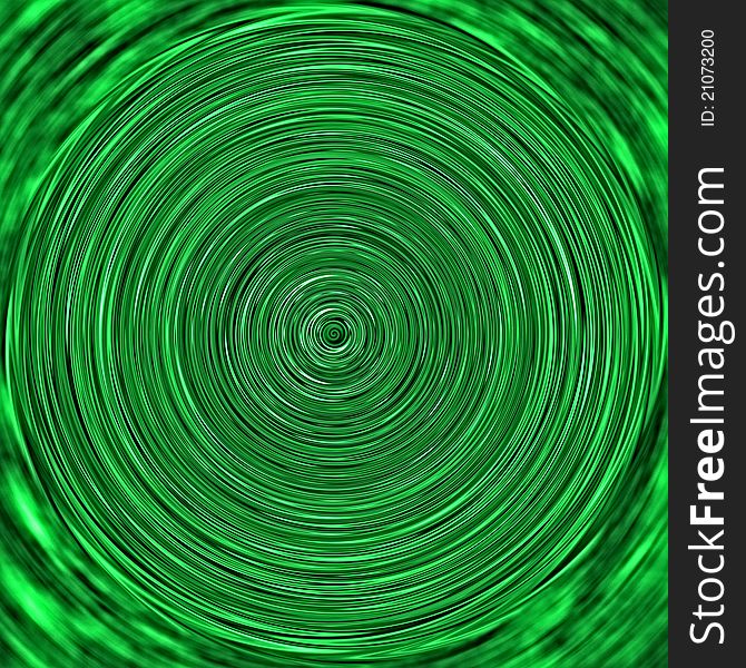 Illustration of green vortex simulating