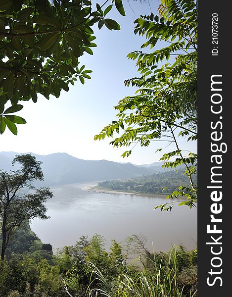 Views of the Mekong River in a natural environment. Views of the Mekong River in a natural environment.