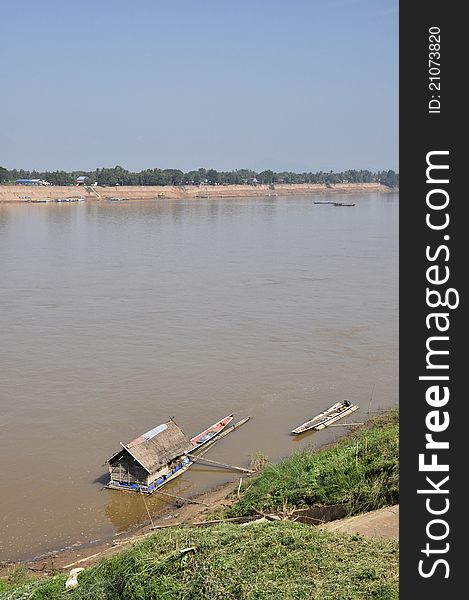 Views of the Mekong River in a natural environment. Views of the Mekong River in a natural environment.