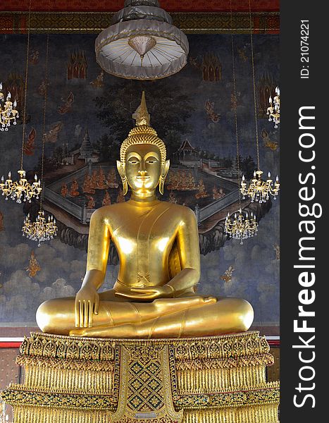 Buddha image in the church Wat Rachanutda, Bangkok, Thailand. Buddha image in the church Wat Rachanutda, Bangkok, Thailand