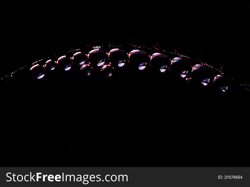 Bubbles of red wine in glass. Bubbles of red wine in glass