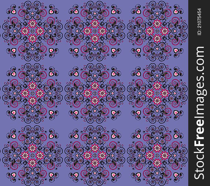 Pattern With Flower Seamless Texture