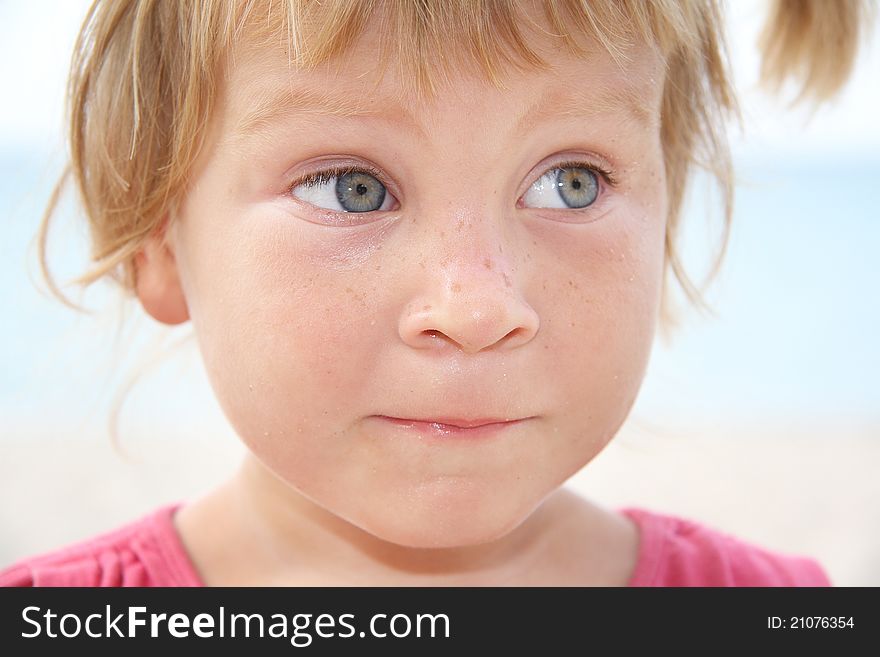 Girl Portrait On Natural Background