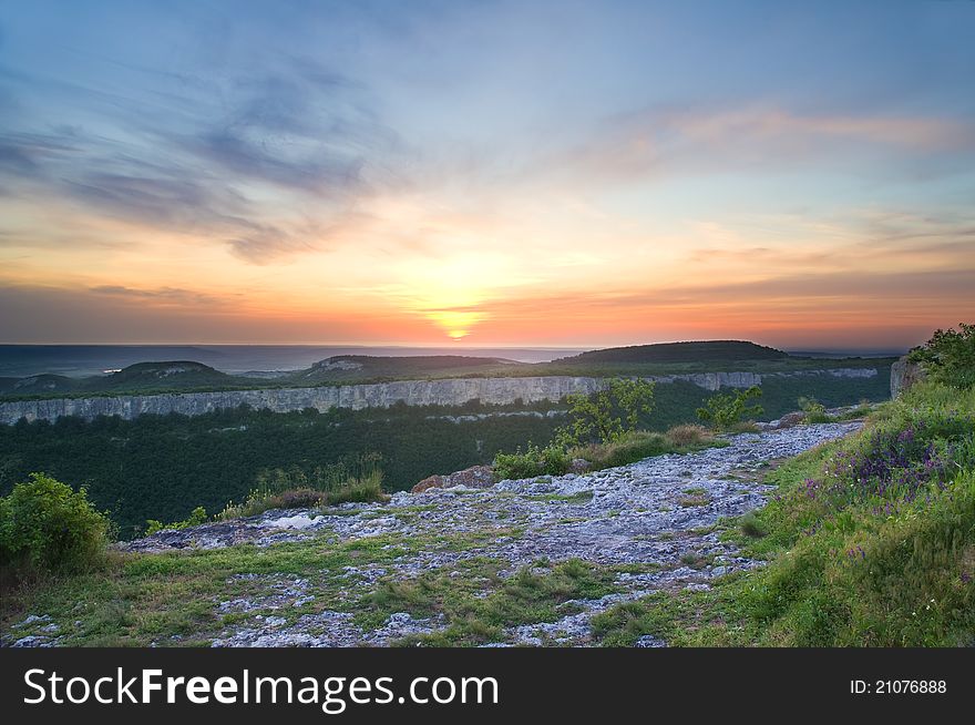 Mountain landscape. Composition of nature.