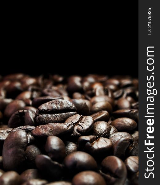 Background of dark coffee beans