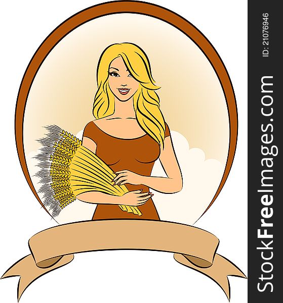 Girl With Sheaf Of Wheat.