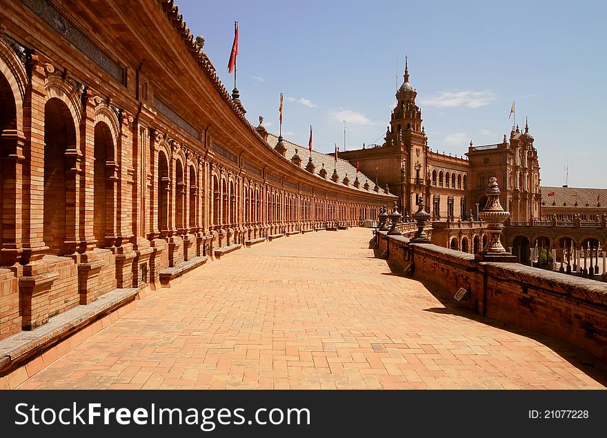 Plaza de Espana in Seville, Andalucia, Spain