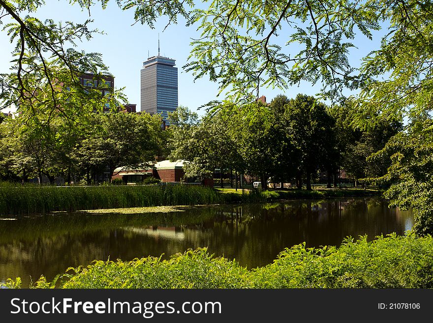 View of Boston in Massachusetts, USA.