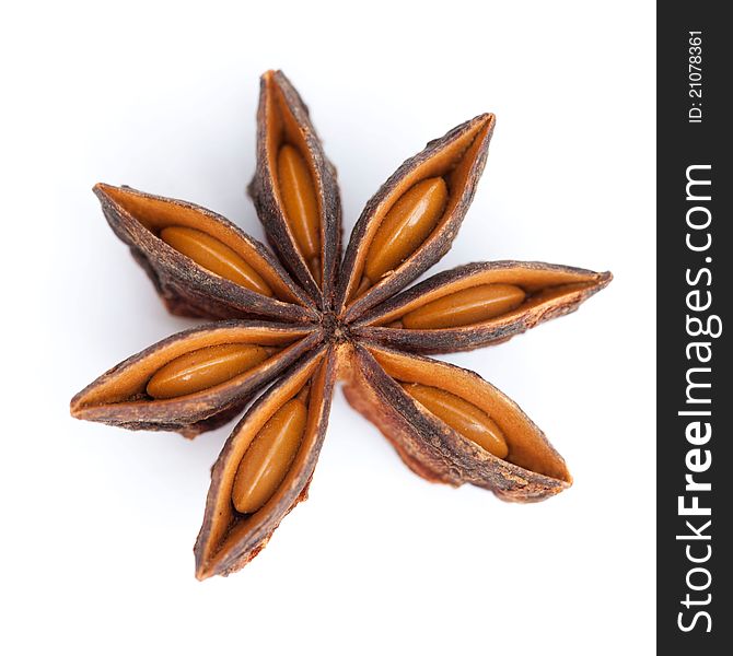 Anise star isolated on white background