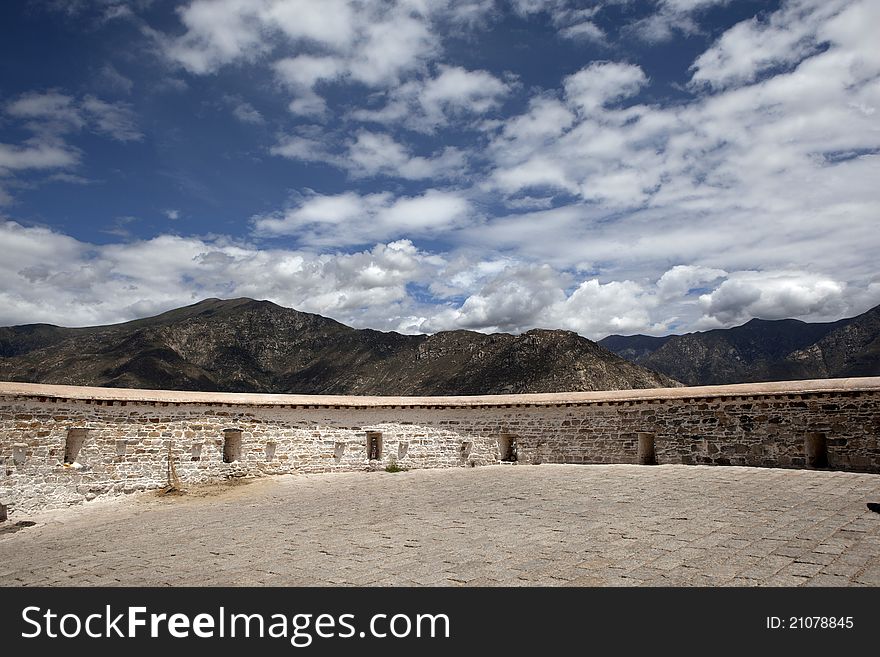 Wall of the Potala,lhasa,tibet