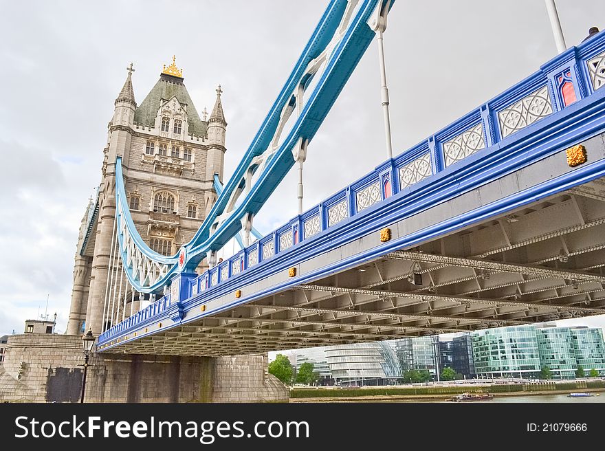 Detail of Tower Bridge in London