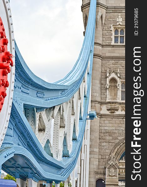 Detail of Tower Bridge in London