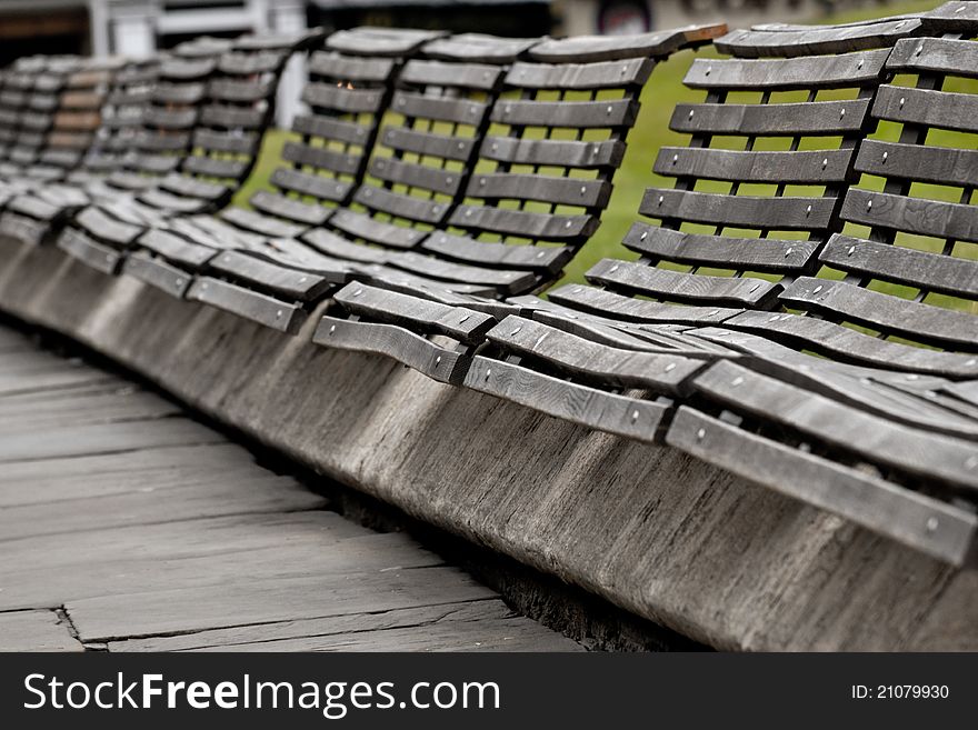 Seats in the street in Windsor Castle