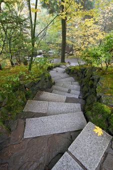 Stone Steps In Japanese Garden Royalty Free Stock Photos Stone Steps In Japanese Garden Royalty Free Stock Photos