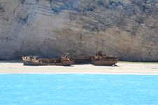 The Smugglers Bay With The Ship Wreck Royalty Free Stock Photos The Smugglers Bay With The Ship Wreck Royalty Free Stock Photos