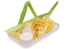 A Sweet Rice Plate Stock Image