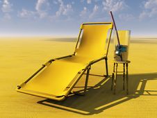 Lounge Chair And Drink Royalty Free Stock Photography Lounge Chair And Drink Royalty Free Stock Photography
