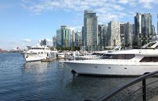 Vancouver BC Skyline & Yachts. Stock Photo