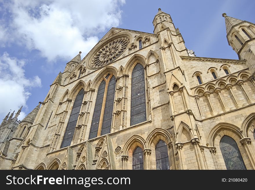 York Minster Facade in England. York Minster Facade in England