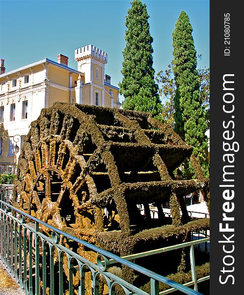 Antique Water Wheel. Provence, France