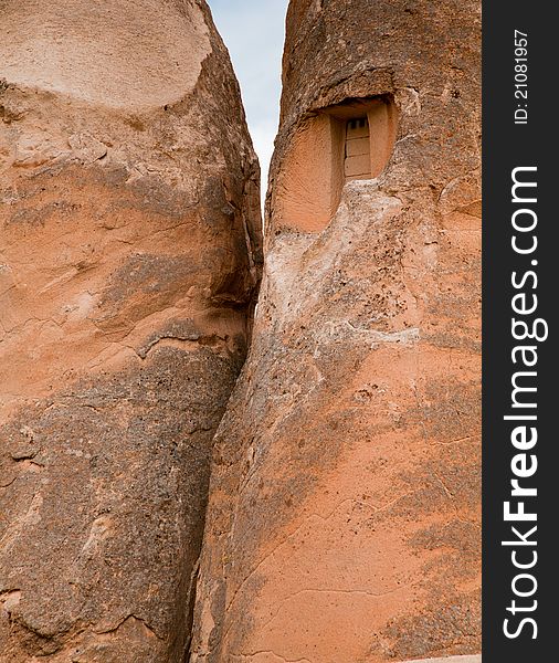 Detail of the Fairy Chimneys at Capadochia, Goreme National Historical Park, in Turkey.